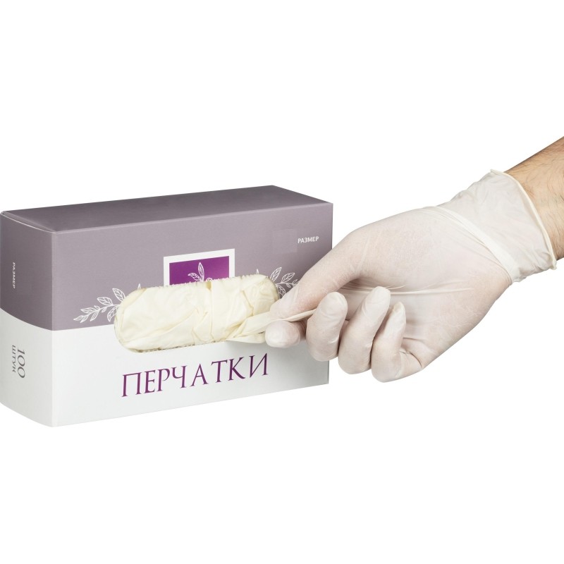 Мед.смотров. перчатки латекс, н/о, (S), 50 пар/уп