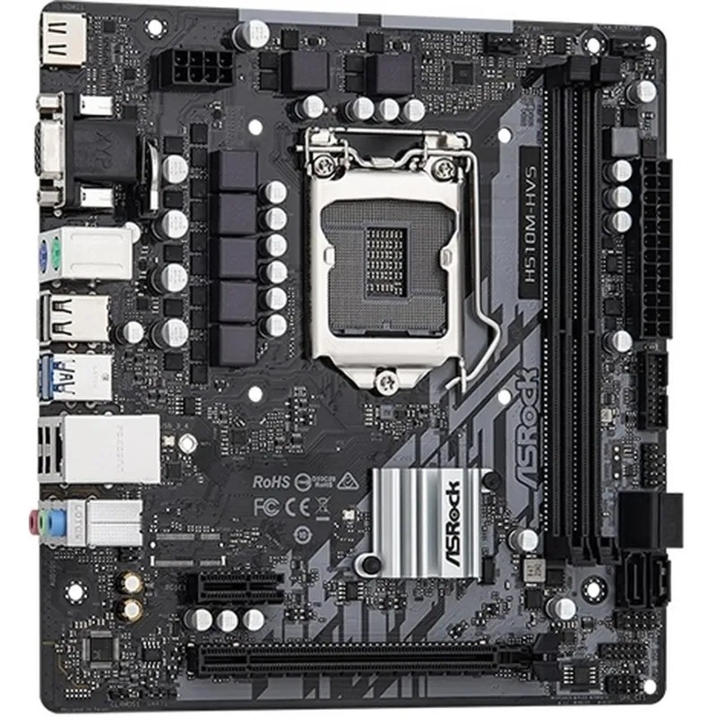 Материнская плата ASRock H510M-HVS R2.0 s1200, Intel H510,2xDDR4, mATX