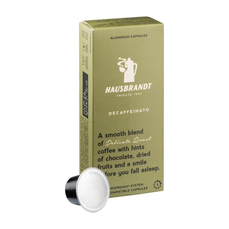 Кофе в капсулах Hausbrandt Nespresso Decaffeinato, упаковка 5грx10шт/уп