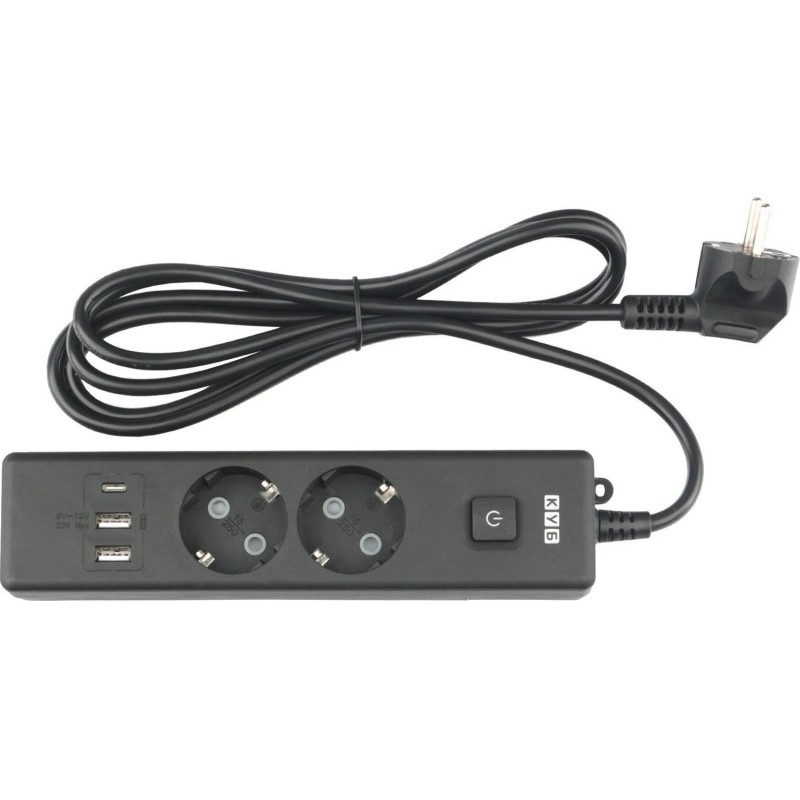 Удлинитель Power Cube, 2р с/з вык.,3USB, 3500 Вт, 16А,1.9 м, 3x1,0 (черный)