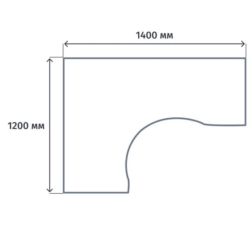 Стол эргономичный PT Арго А-204.60 левый белый