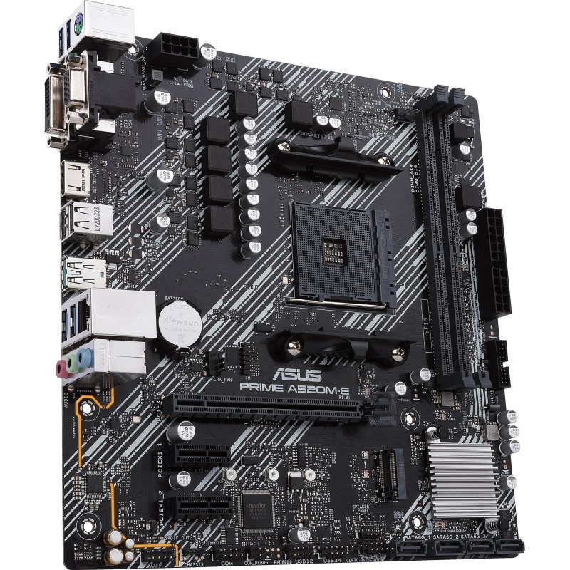 Материнская плата ASUS PRIME A520M-E/CSM, AM4, A520, 2xDDR4, mATX