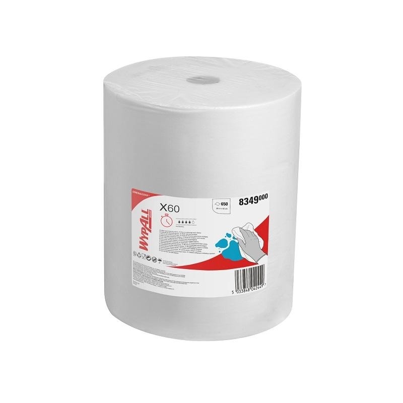 Материал протирочный нетканый рулWYPALLx X60 LR W 650s 38,5x41,5см бел 8349