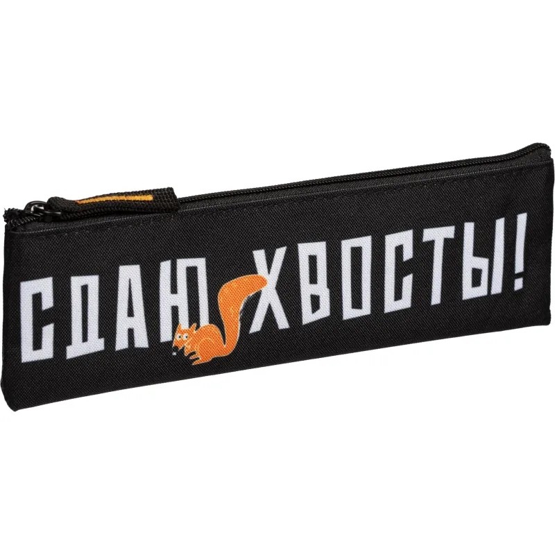 Пенал школьный  СДАЮ ХВОСТЫ без наполнения, 20х6 см, полиэстер/68430