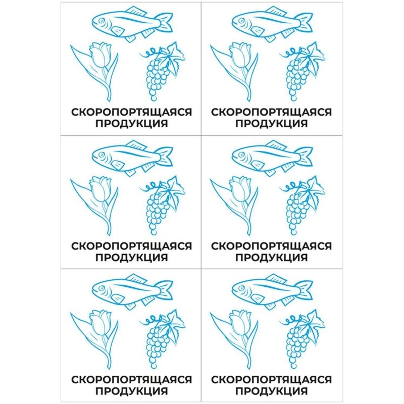 Этикетки самоклеящиеся Скоропорт.продукц. 105х99 6штА4,20л/уп