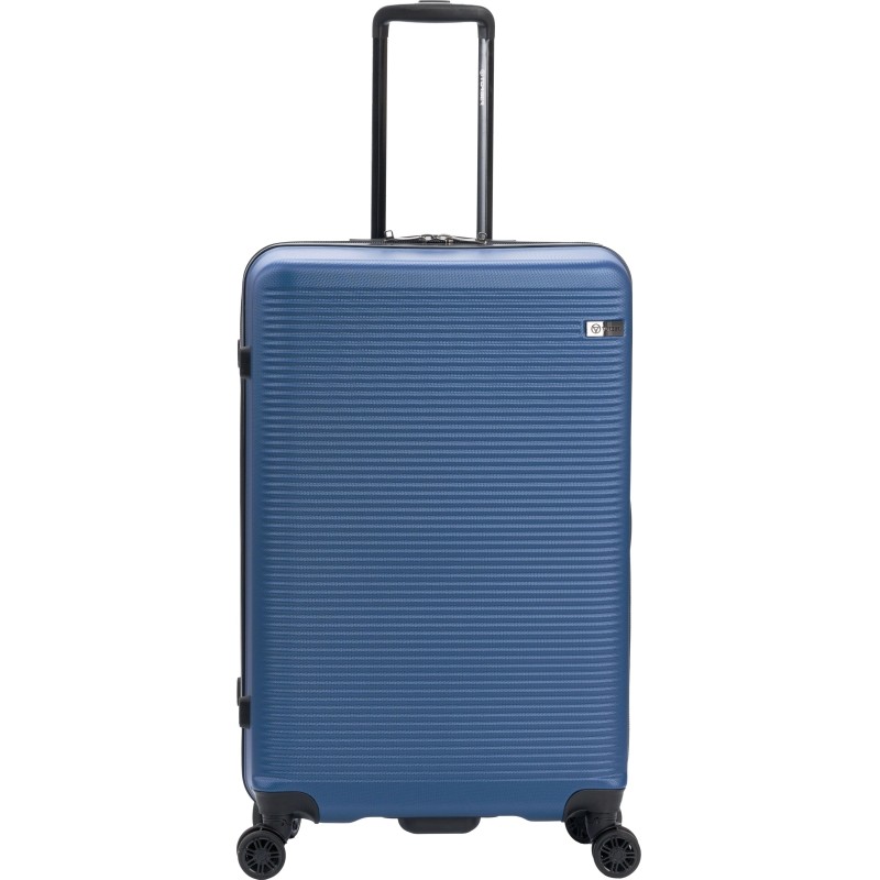 Чемодан TORBER Caspian, темно-син, ABS-пластик,49х29х78см, 96л, T2055L-Navi