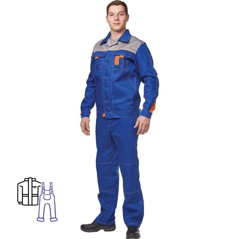 Костюм рабочий летний муж л10-КПК вас/сер/оранж(р.48-50) 170-176 (серия л)