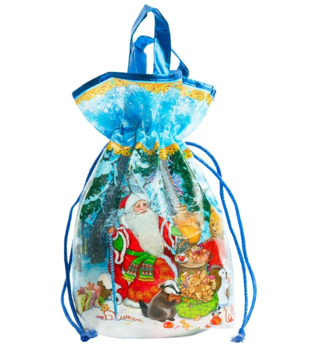 Новогодний сладкий подарок Мешочек радости Мешок 1000 грамм, K101