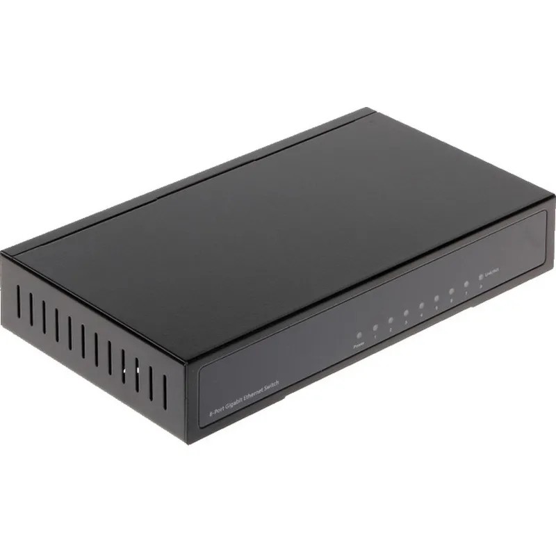 Коммутатор DAHUA (DH-PFS3008-8GT) гигабитный, 8xRJ45 1Gb
