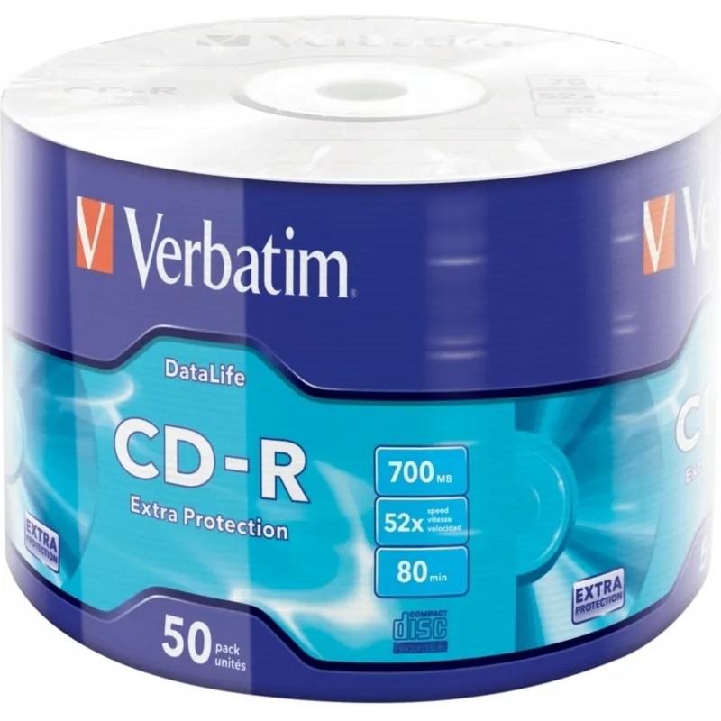 Носители информации Verbatim CD-R 700Mb 52x DL Extra Protect 50шт/уп 43787