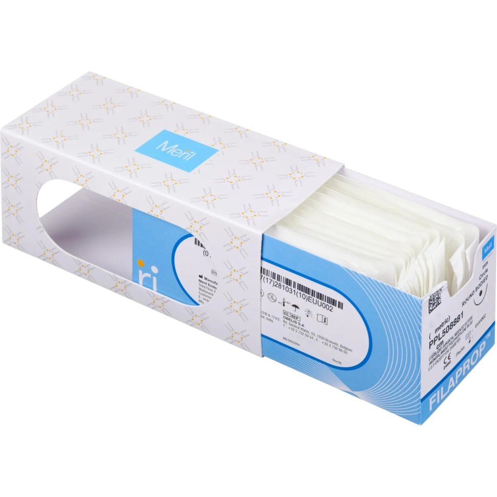 Шовный материал нить USP 3-0 (метрик 2)х75см синий, игла 22ммx1/2, 12шт/уп