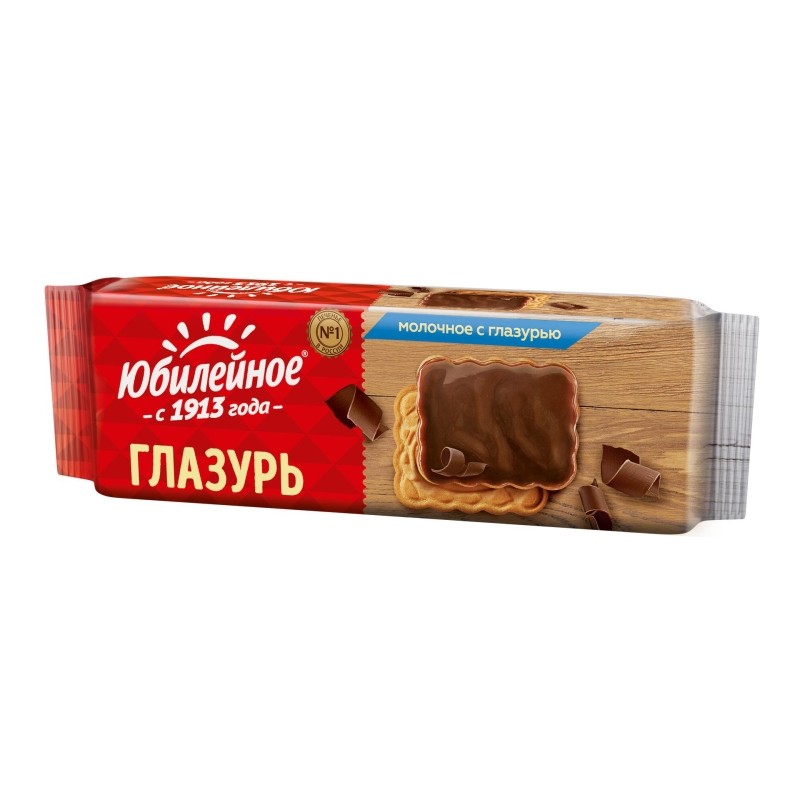 Печенье Юбилейное молочное с глазурью, 116г 4057912