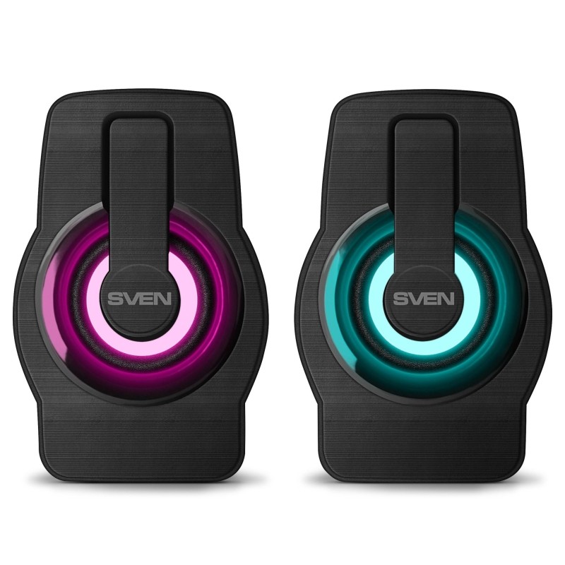 Акустическая система 2.0 SVEN 255, черный, USB, 2x3 Вт(RMS), подсветка