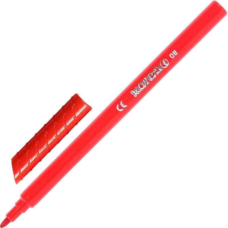 Фломастеры KORELLOS Kores 12 цветов, в картонной коробке с подвесом, 29013
