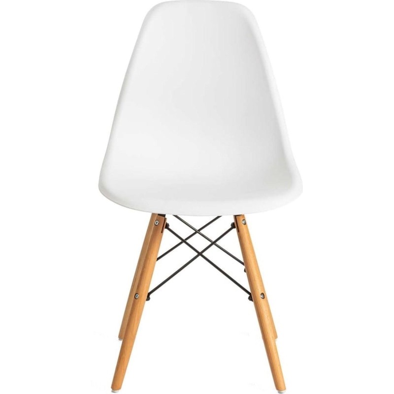 Стул для столовых SG_Eames белый PP деревянные ножки
