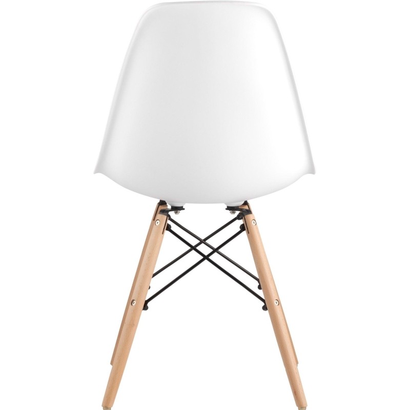 Стул для столовых SG_Eames белый PP деревянные ножки