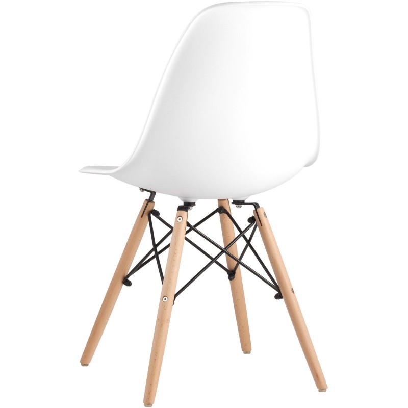 Стул для столовых SG_Eames белый PP деревянные ножки
