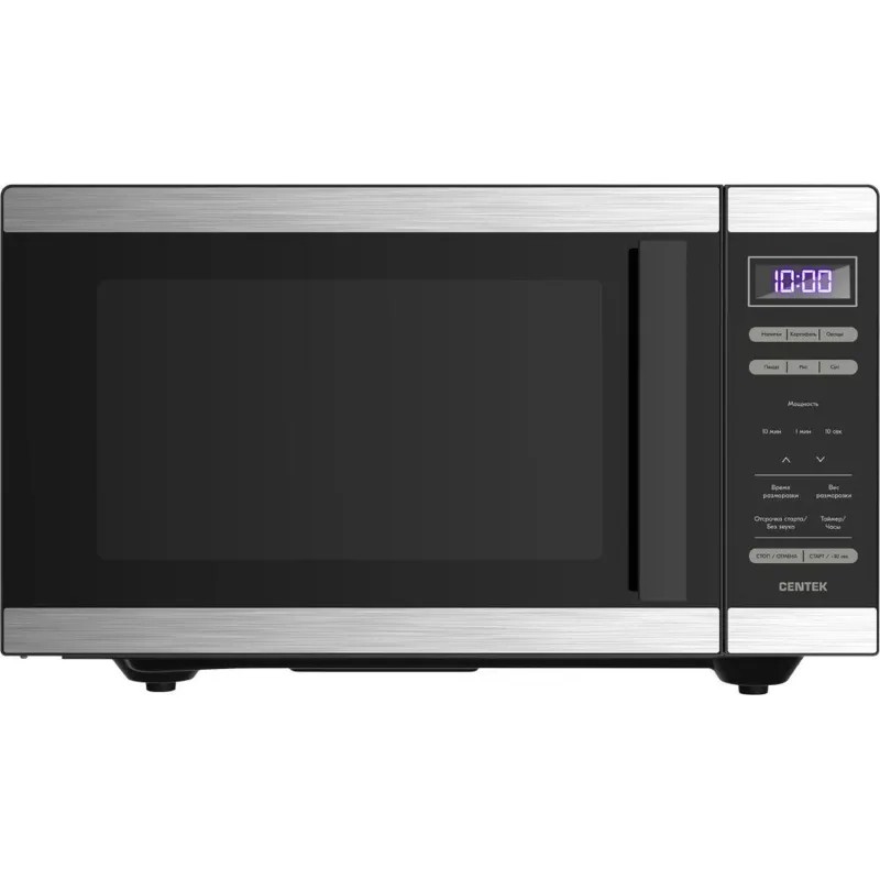 Микроволновая печь Centek CT-1566 Черн/сталь,800W,20л,без повор ст,8Режим