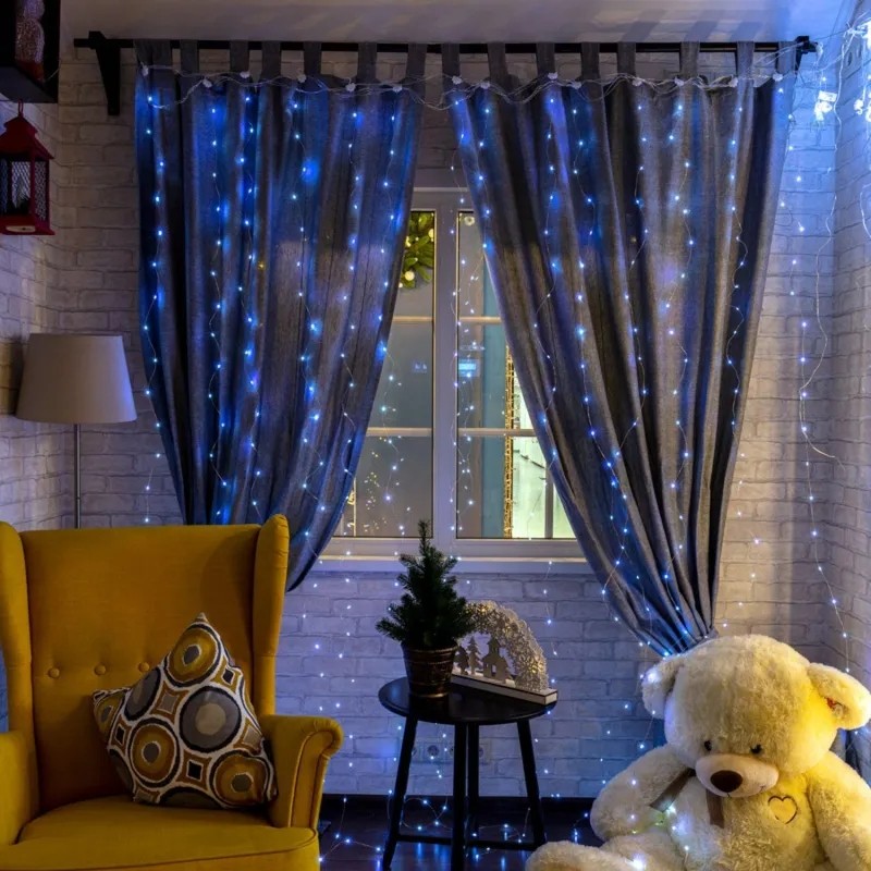 Гирлянда светодиодная Занавес из Росы 6х3м,600LED, бел, USB пульт 315-995