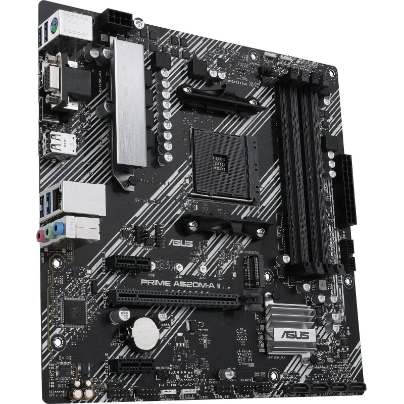 Материнская плата ASUS PRIME A520M-A II/CSM, AM4, A520, 4xDDR4, mATX