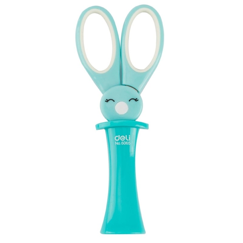 Ножницы детские Deli E6065 Magic Rabbit 135мм ТПЭ сталь ассорти блистер
