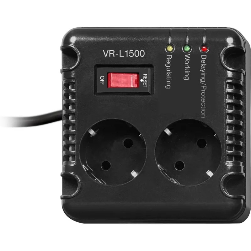 Стабилизатор напряжения SVEN VR-L1500 (500Вт, 2xEURO+1xІЕС320)