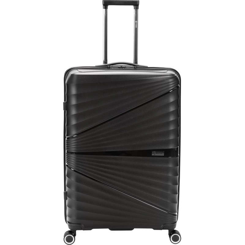 Чемодан TORBER Nevo, черн, полипроп, 49 х 28 х 76 см, 95 л, T2207L-Black