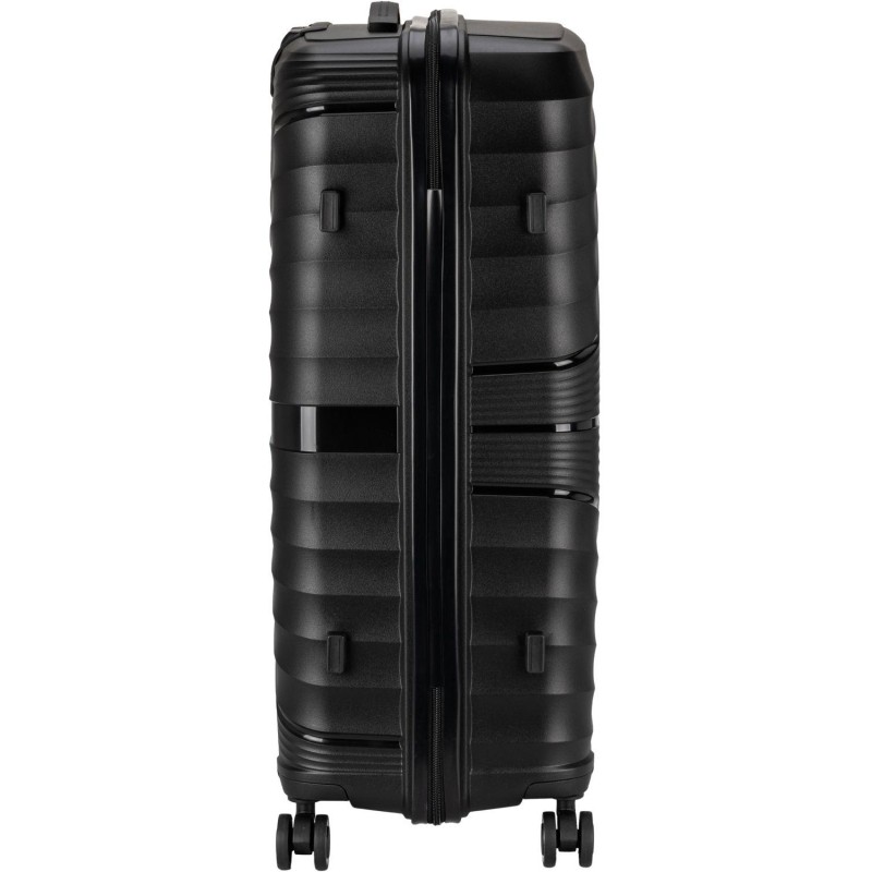 Чемодан TORBER Nevo, черн, полипроп, 49 х 28 х 76 см, 95 л, T2207L-Black