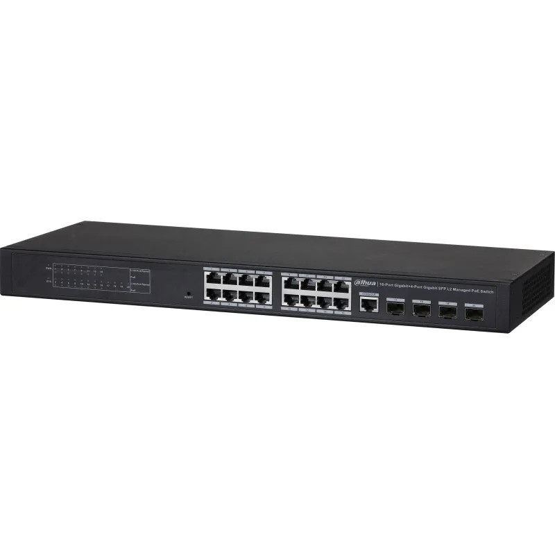 Коммутатор DAHUA DH-PFS4420-16GT-240 16-порт гб упр,PoE,16RJ45,4SFP,uplink