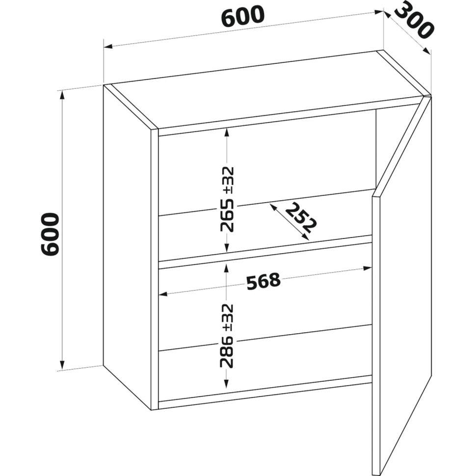 Шкаф Сокол настенный ПН-06 600x300x600 Венге