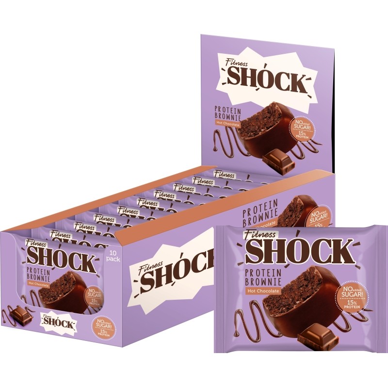 Печенье FitnessSHOCK Брауни Горячий шоколад 50г