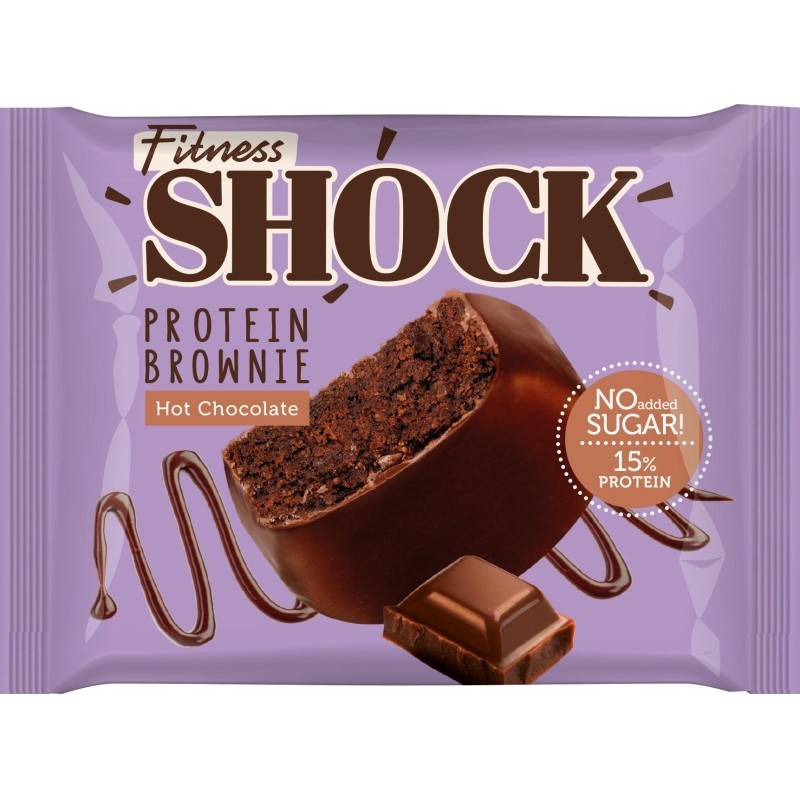 Печенье FitnessSHOCK Брауни Горячий шоколад 50г