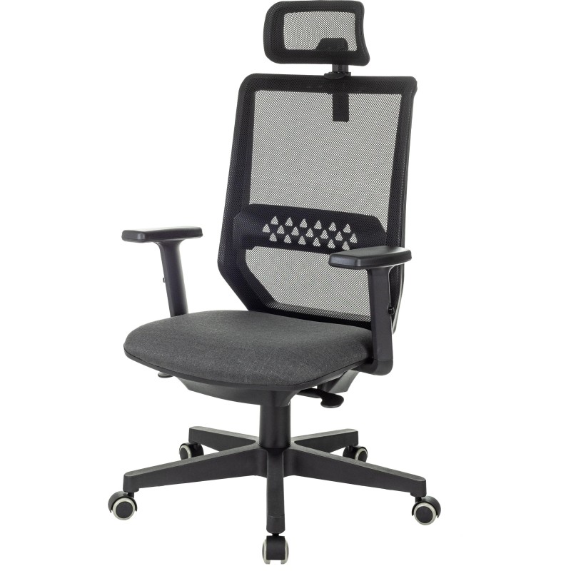 Кресло VB_EChair 663 TC-H черный TW-01 38-418 сетка/ткань