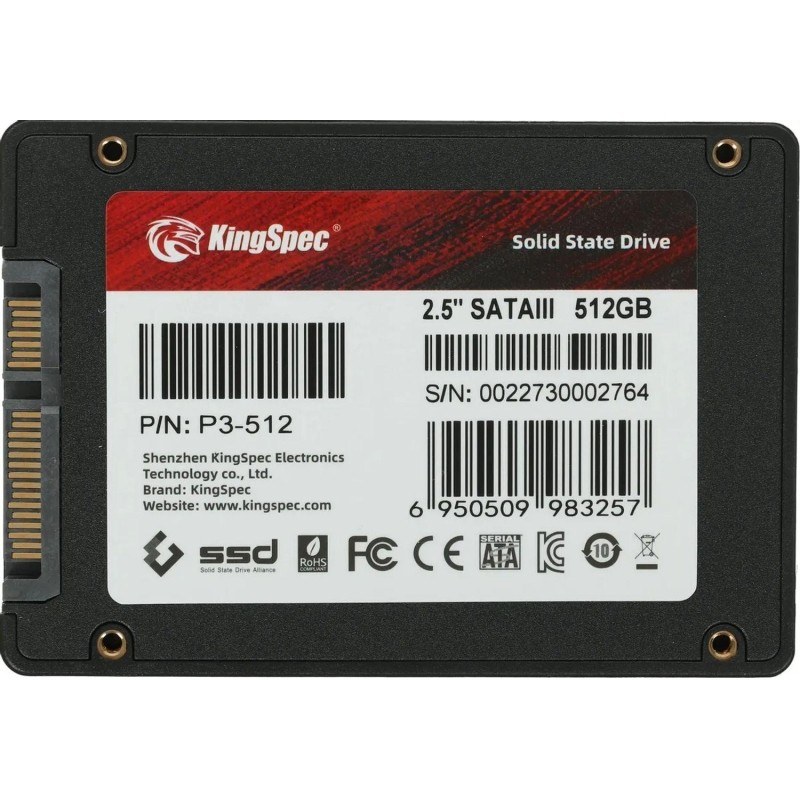 SSD Накопитель Kingspec SATA-III 512GB 2.5(P3-512)