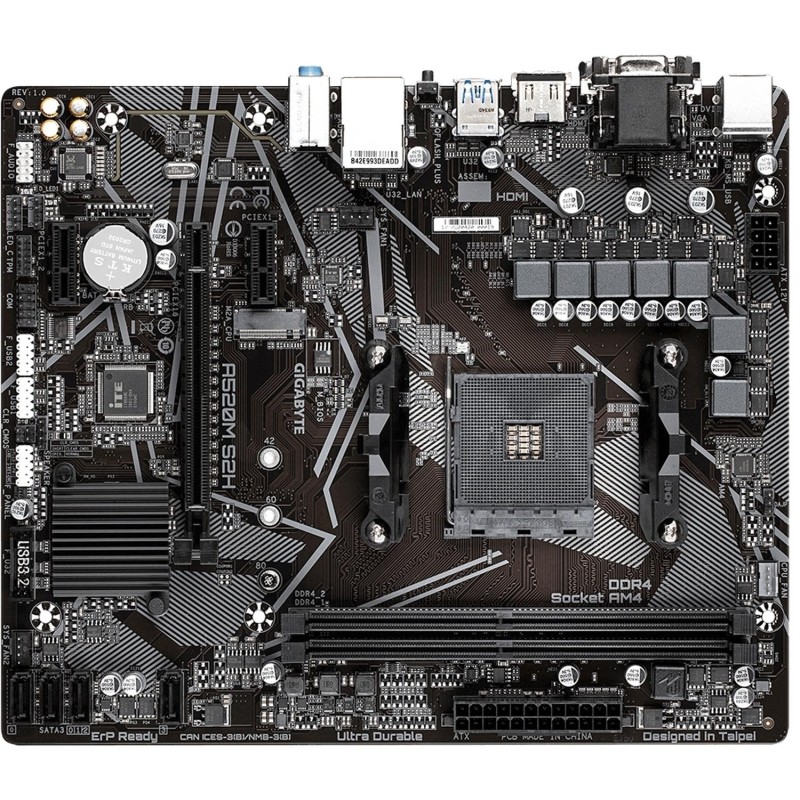 Материнская плата Gigabyte A520M S2H AM4 AMD 2xDDR4 mATX RTL