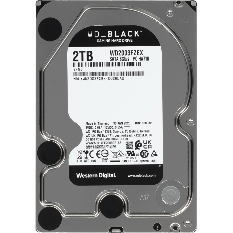Жесткий диск WD Black HDD SATA 2TB 7200rpm 64MB (WD2003FZEX)