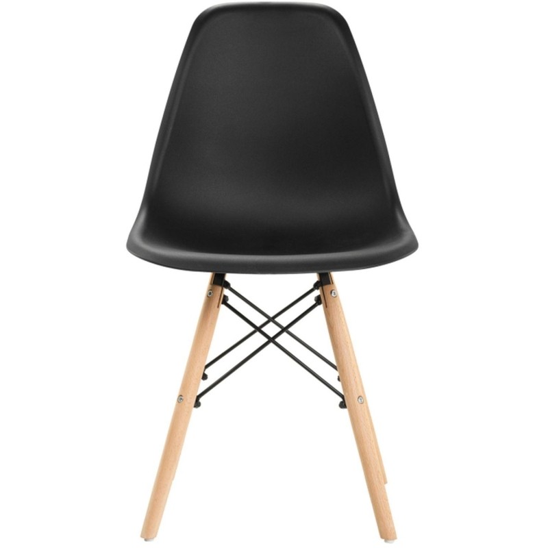 Стул для столовых SG_Eames черный PP, деревянные ножки