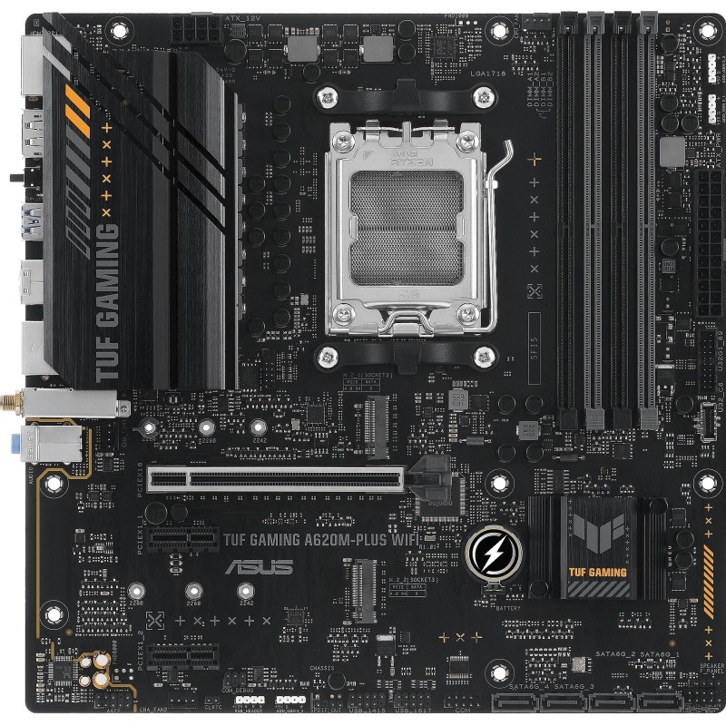 Материнская плата ASUS TUF GAMING A620M-PLUS WIFI, AM5, A620, 4xDDR5, mATX