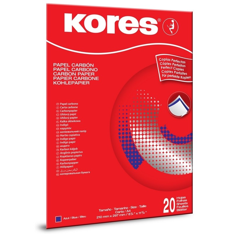 Бумага копировальная синяя KORES 1200 пачка 20л. &#039;7529079