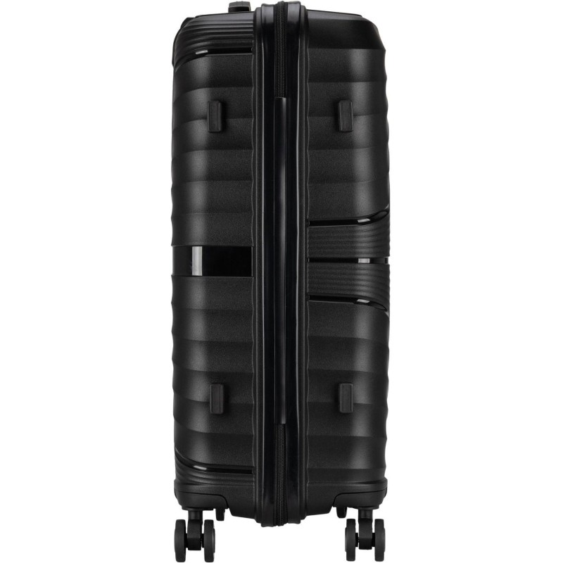 Чемодан TORBER Nevo, черн, полипроп, 45 х 26 х 66 см, 66 л, T2207M-Black
