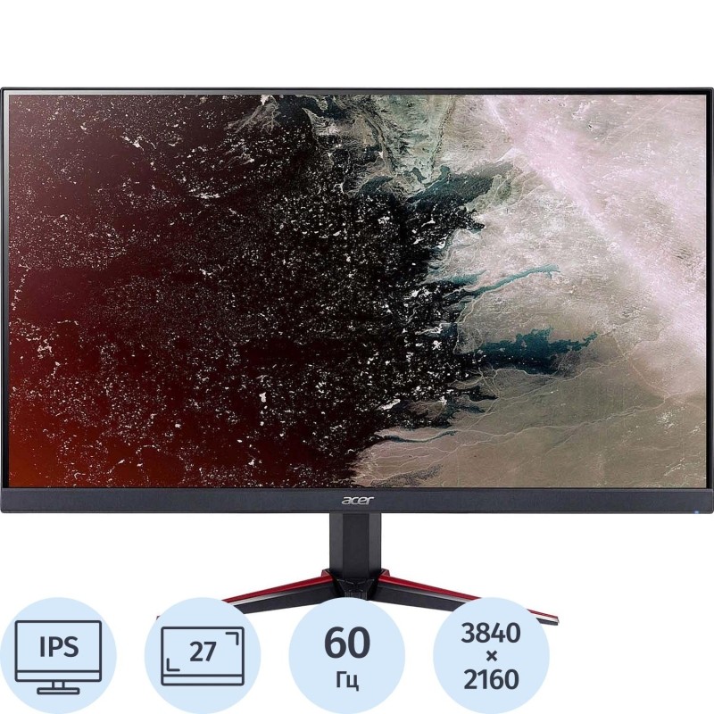 Монитор Acer Nitro(UM.HV0EE.L03)27/4K UHD/IPS/60Hz/350cd/4ms/HDMI/DP