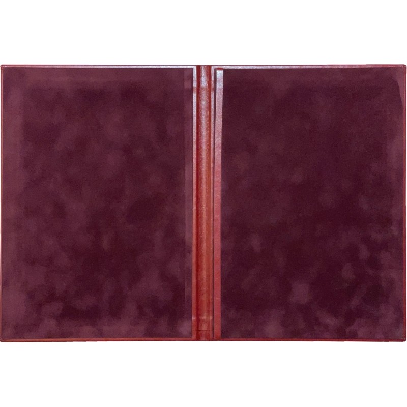 Папка адресная НЕБРАСКА, бордо, выклейка бархат, А4 (188343)