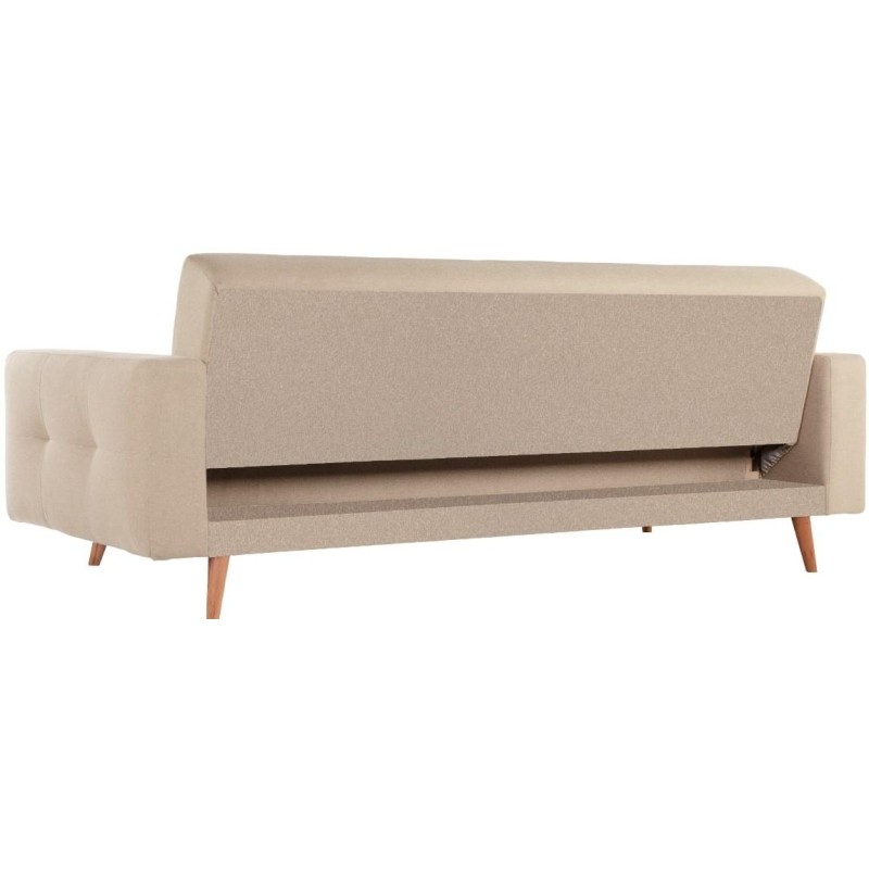 Диван ХД Finsoffa SELVIK Relax 3,раскл.2подушки,тк.рог UNO Beige бежевый