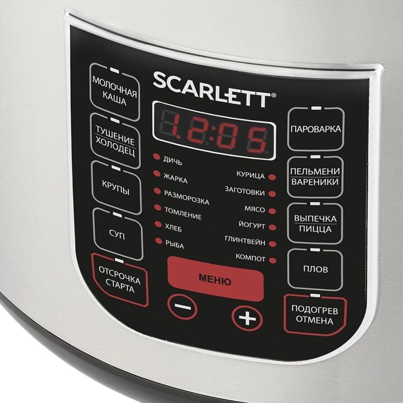 Мультиварка SCARLETT SC-MC410S27, 900Вт, 5л, черный