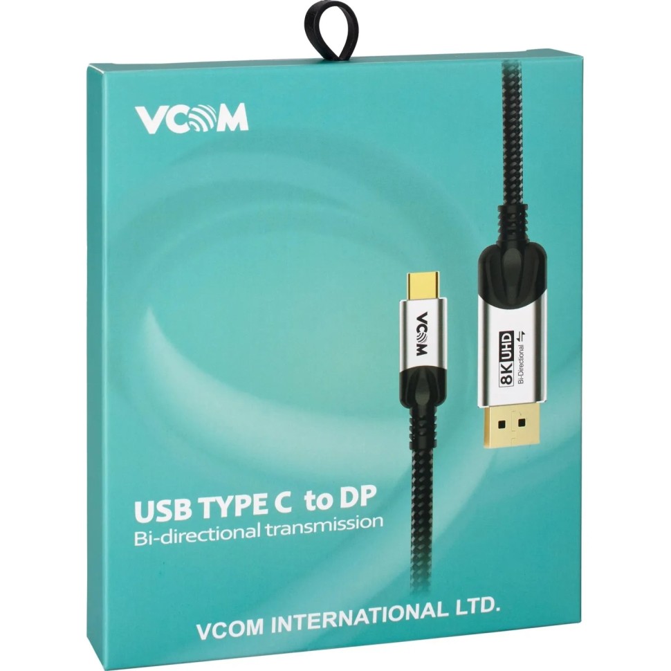 Кабель адаптер DP A(m) <-->USB 3.1 Type-Cm, 1.8m , VCOM <CU422VB-1.8 Кабель адаптер DP A(m) <-->USB 3.1 Type-Cm, 1.8m , VCOM <CU422VB-1.8