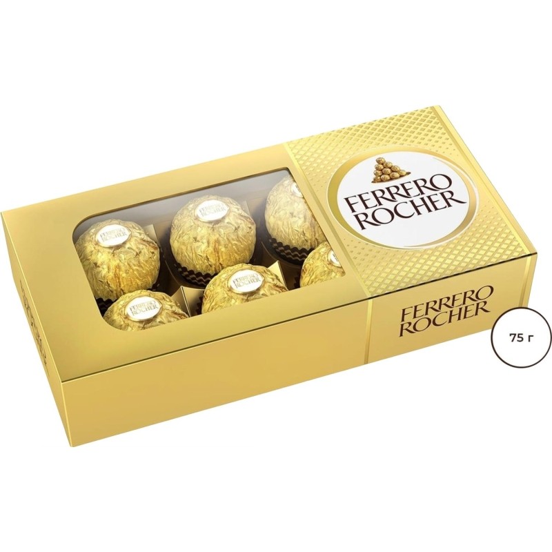 Конфеты Ferrero Rocher пенал, 75г