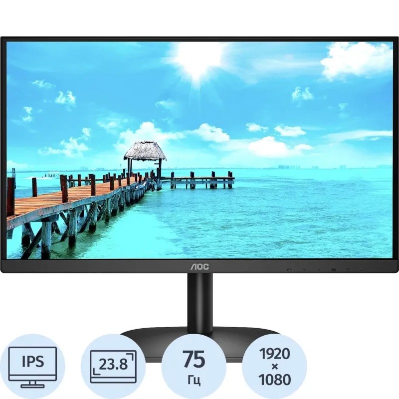 Монитор 23.8 AOC 24B2XDA Black (24B2XDA)/HDMI/IPS