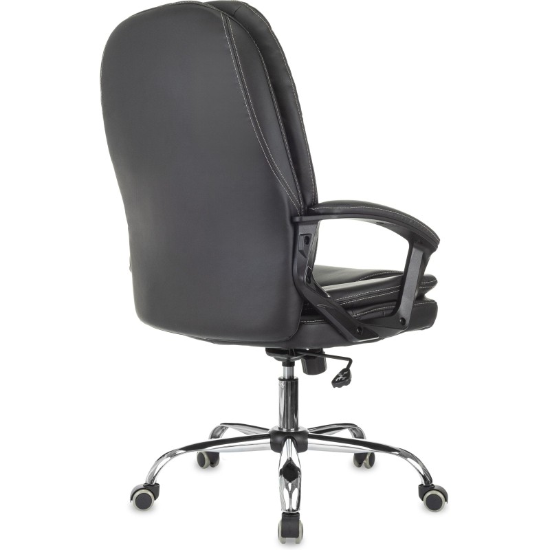 Кресло VB_EChair 668 TPU/SL черный экокожа крестов.металл хром