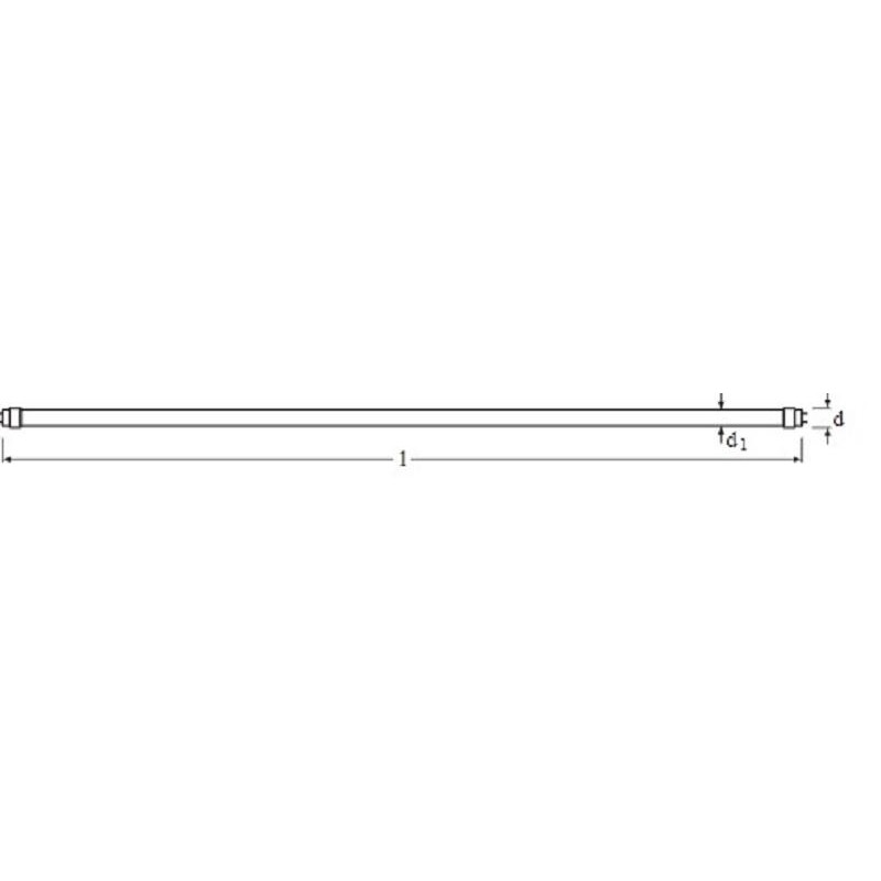 Лампа светодиодная OSRAM ST8B-0.6M 9W/830 230VAC DE 4058075377462
