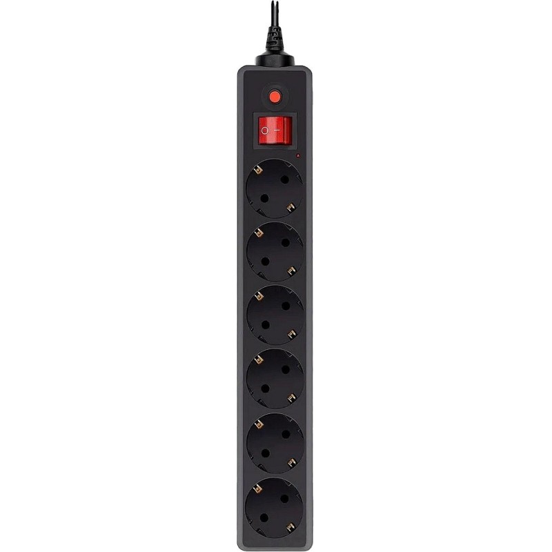 Сетевой фильтр Buro 600SH-16-3-B 3м (6 розеток) черный (коробка)